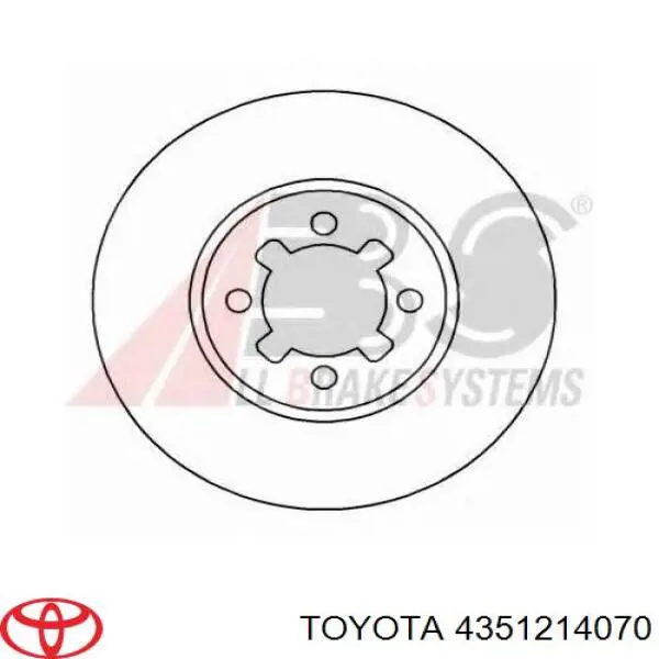 4351214070 Toyota диск гальмівний передній