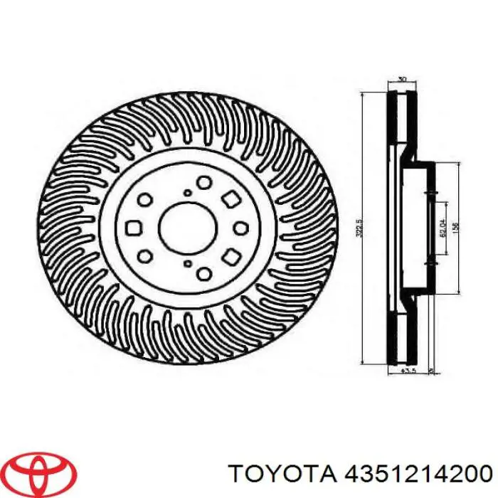 Купити 4351614030 Toyota Ротор гальмівний
