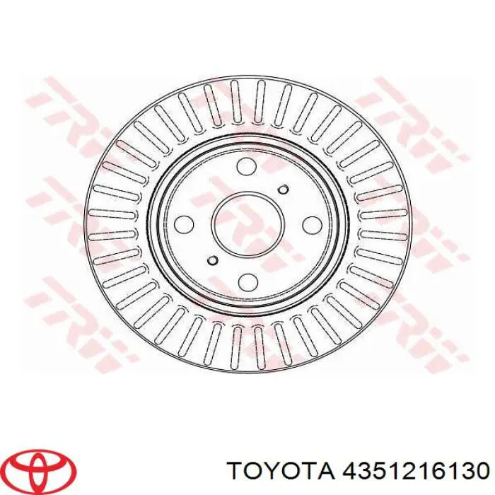 Гальмівні диски передні 4351216130 Toyota