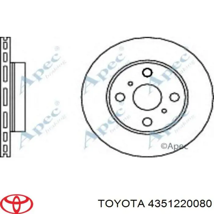 4351220080 Toyota диск гальмівний передній