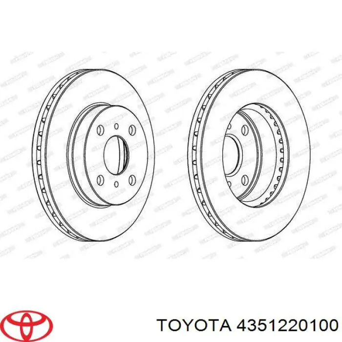 Купити 4351220100 Toyota Ротор гальмівний