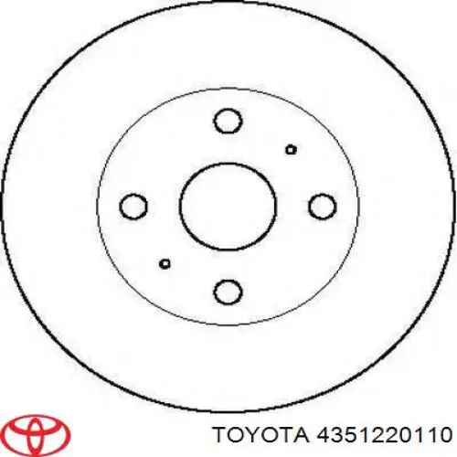 Диск переднього гальма Toyota 4351220110 ціна, від 4.76 USD