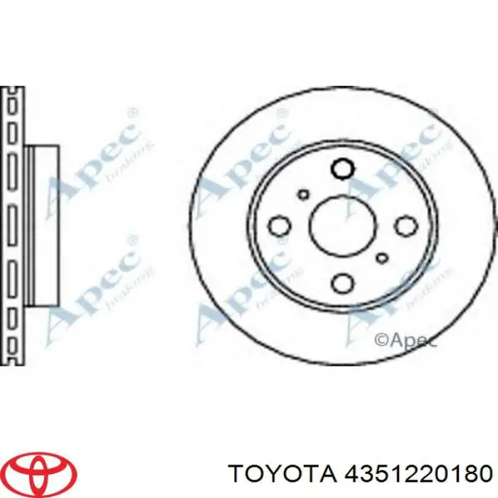 4351220180 Toyota диск гальмівний передній