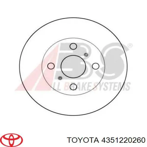 Гальмівні диски передні 4351220260 Toyota