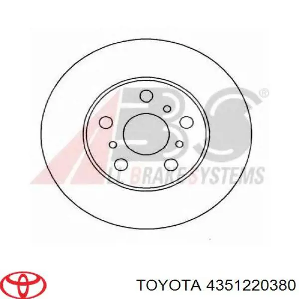 4351220380 Toyota диск гальмівний передній