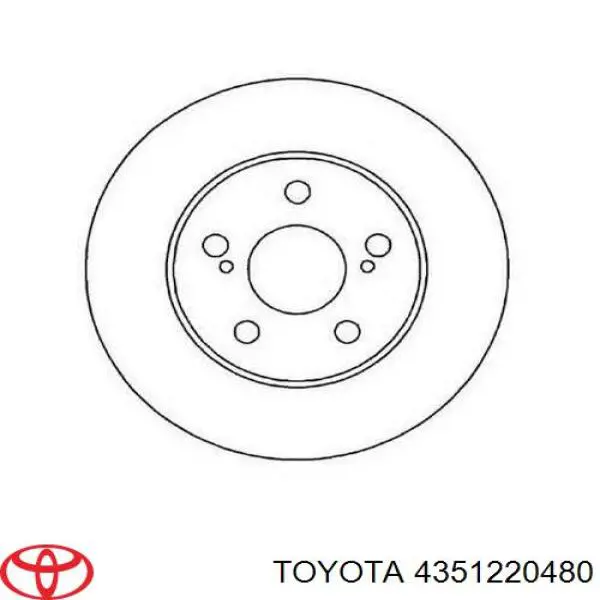 Диск гальмівний передній Toyota 4351220480