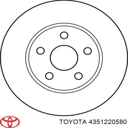 Гальмівні диски передні 4351220580 Toyota