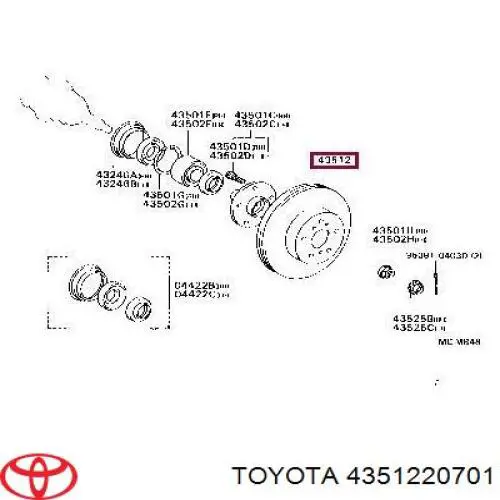 Купити 4351220701 Toyota Ротор гальмівний