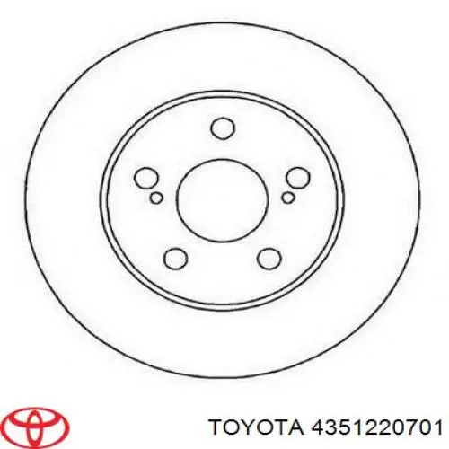 Диск гальмівний передній Toyota 4351220701