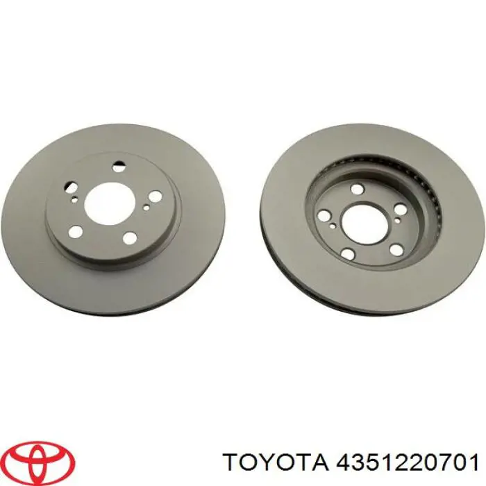 Диск переднього гальма Toyota 4351220701 ціна, від 32.10 USD