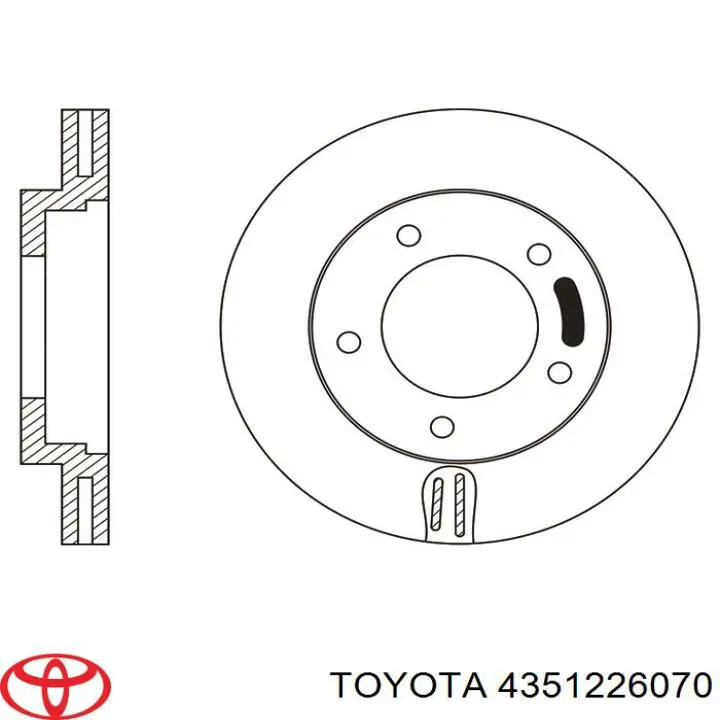 4351226070 Toyota диск гальмівний передній