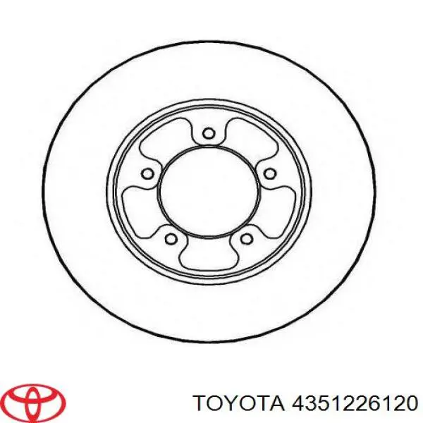 Диск переднього гальма Toyota 4351226120 ціна, від 78.31 USD