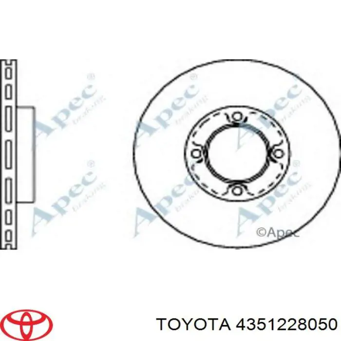 Диск гальмівний передній Toyota Liteace (CM30G, KM30G) (Тойота Літ айс)