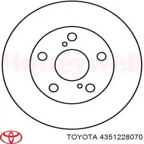 Диск переднього гальма Toyota 4351228070 ціна, від 39.17 USD