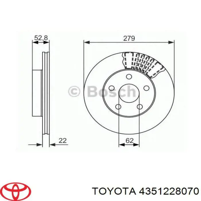 Купити 4351228070 Toyota Ротор гальмівний