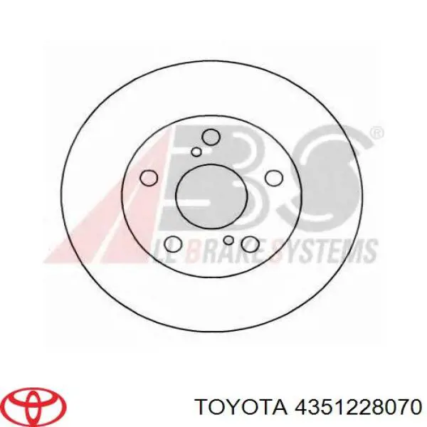4351228070 Toyota Гальмо дискове переднє