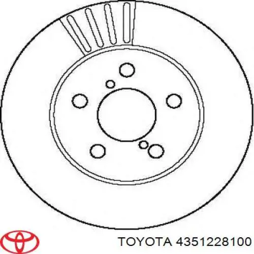 Гальмівні диски передні 4351228100 Toyota