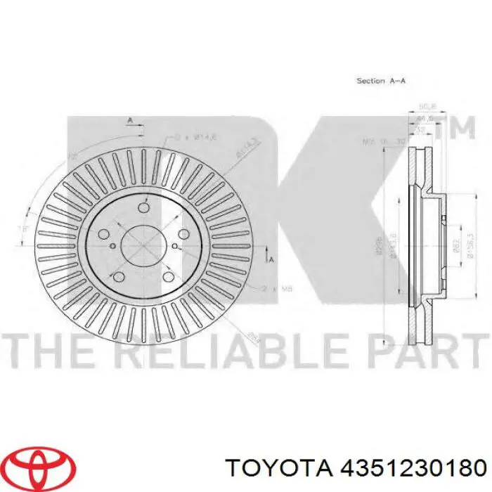 Купити 4351230180 Toyota Ротор гальмівний