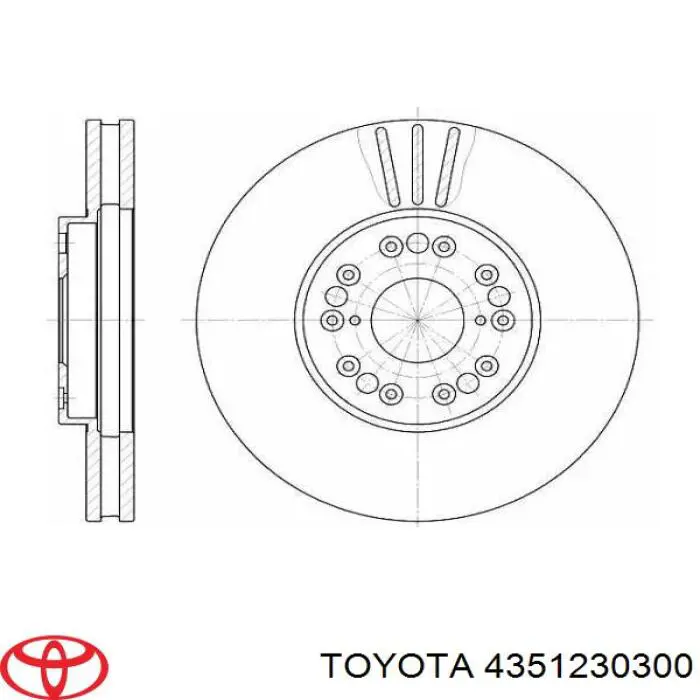 Гальмівні диски передні 4351230190 Toyota