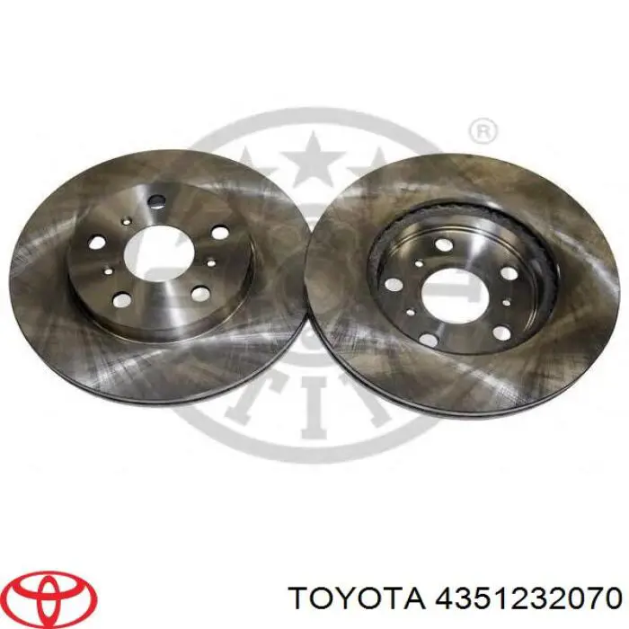 Диск гальмівний передній 4351232070 Toyota