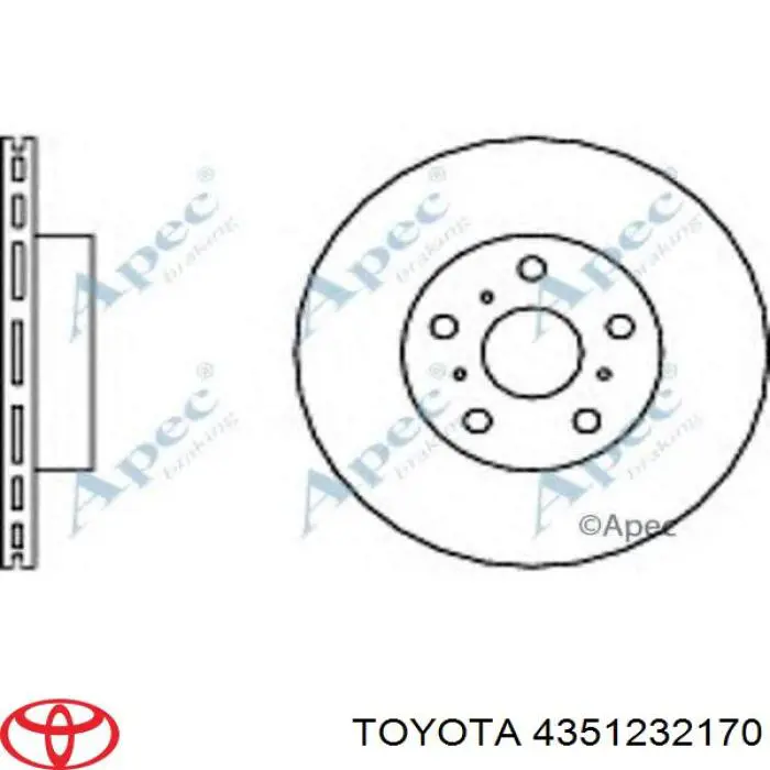 Гальмівні диски передні 4351232090 Toyota