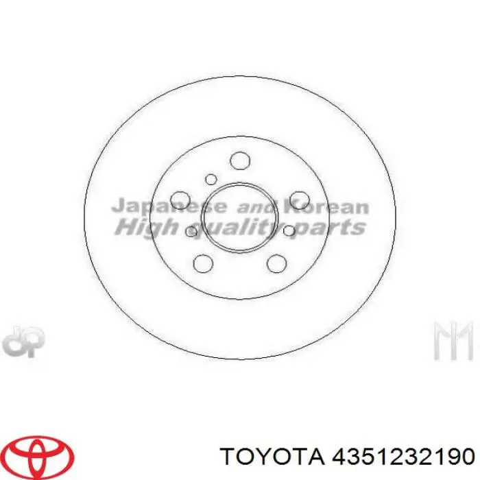 4351232190 Toyota диск гальмівний передній