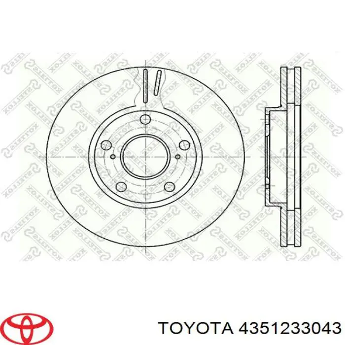 Диск переднього гальма Toyota 4351233043 ціна, від 38.36 USD