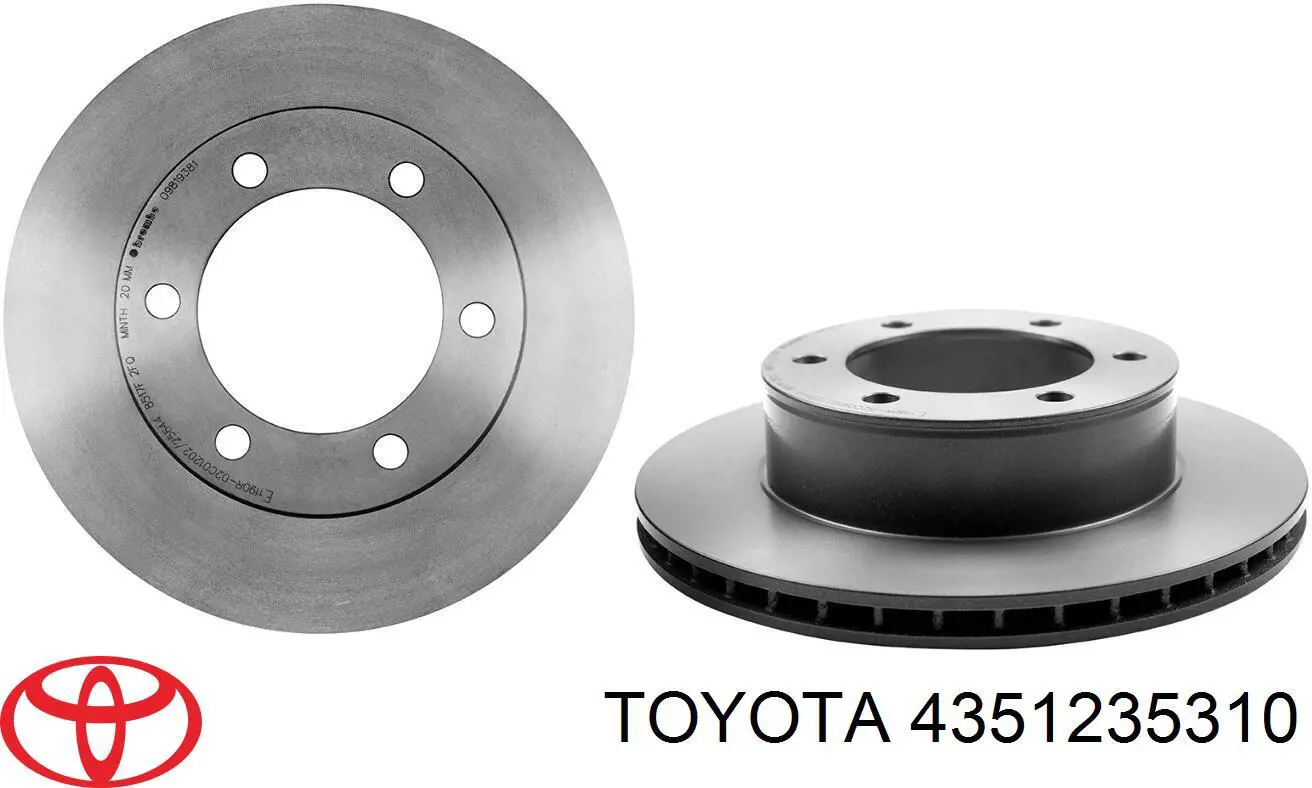 Диск переднього гальма Toyota 4351235310 ціна, від 75.01 USD