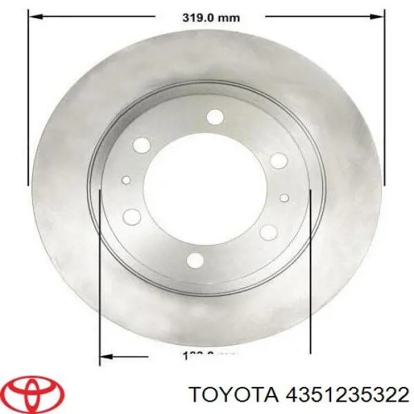 Купити 4351235322 Toyota Ротор гальмівний