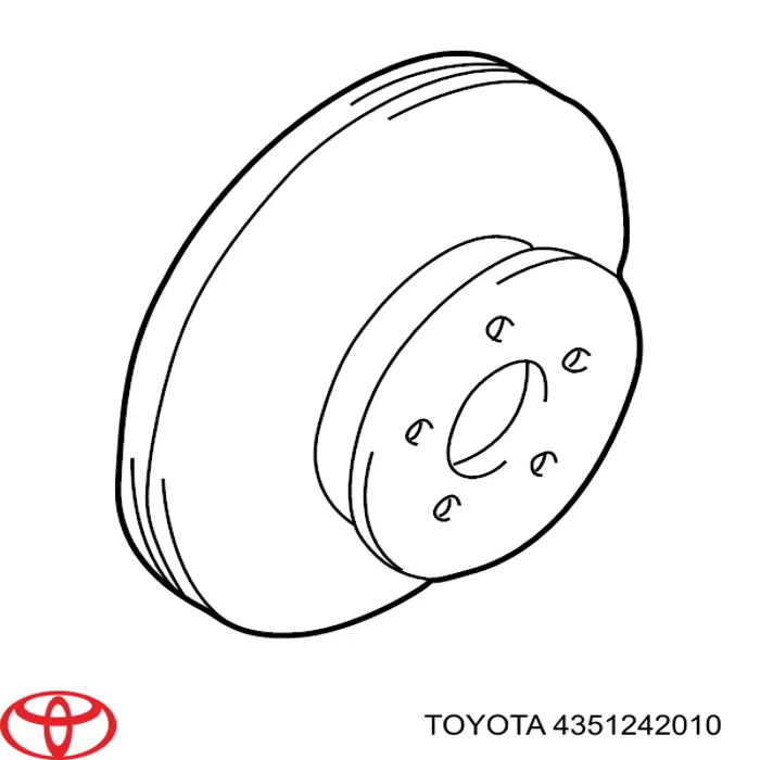 Диск переднього гальма Toyota 4351242010 ціна, від 37.30 USD