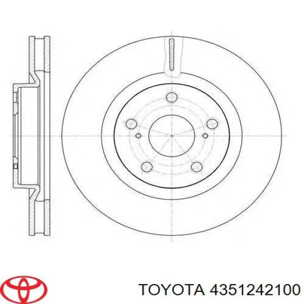 4351242100 Toyota диск гальмівний передній