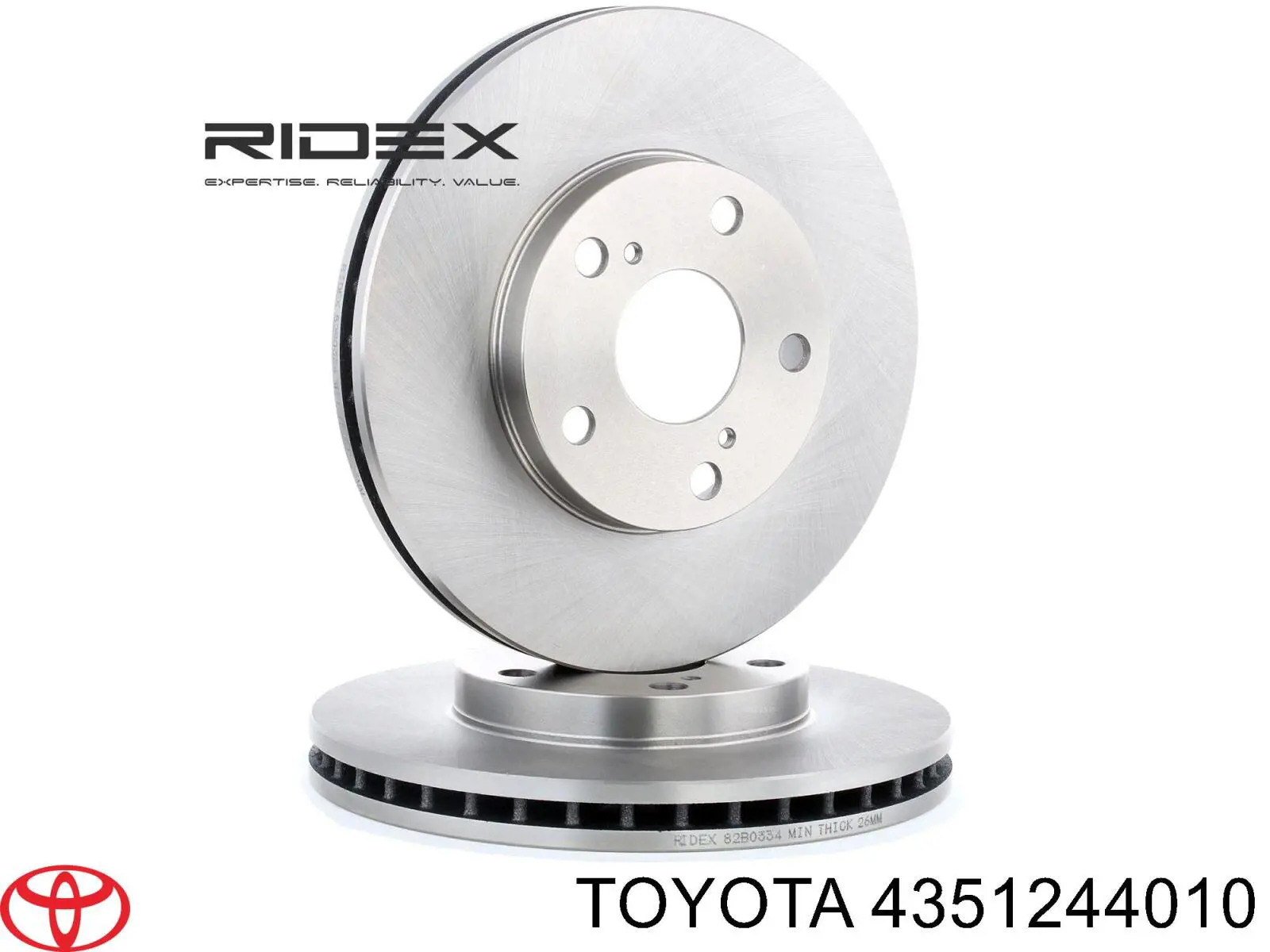 4351244010 Toyota Гальмо дискове переднє