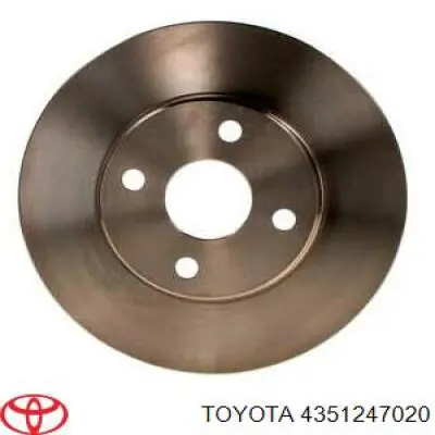 Гальмівні диски передні 4351247020 Toyota