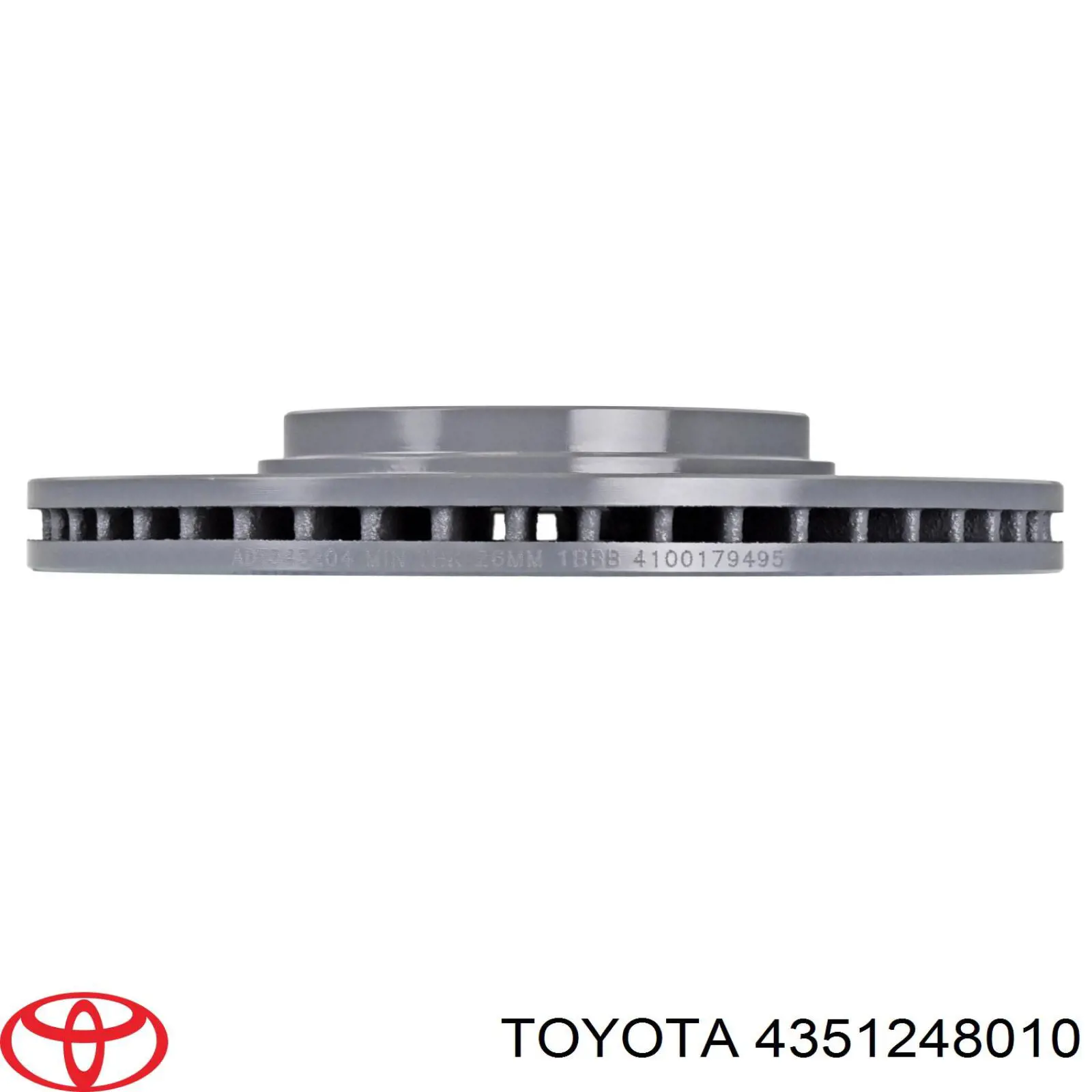 Диск переднього гальма Toyota 4351248010 ціна, від 48.85 USD