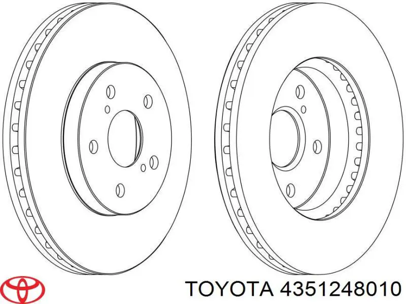 Диск гальмівний передній Toyota 4351248010