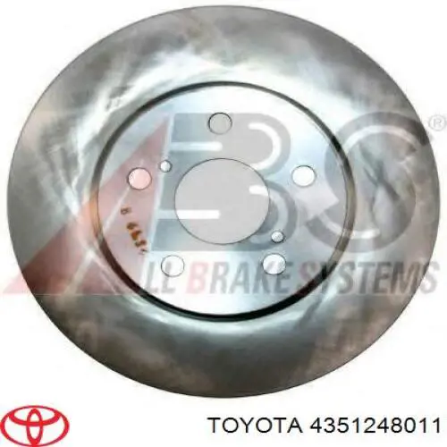 Диск гальмівний передній 4351248011 Toyota