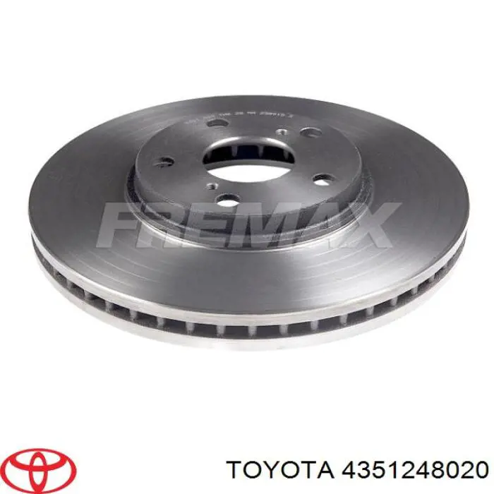 Диск гальмівний передній Toyota 4351248020