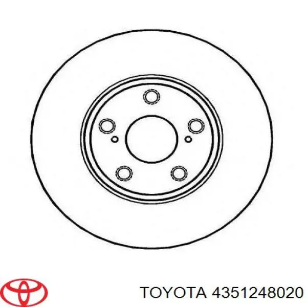 Диск переднього гальма Toyota 4351248020 ціна, від 46.26 USD