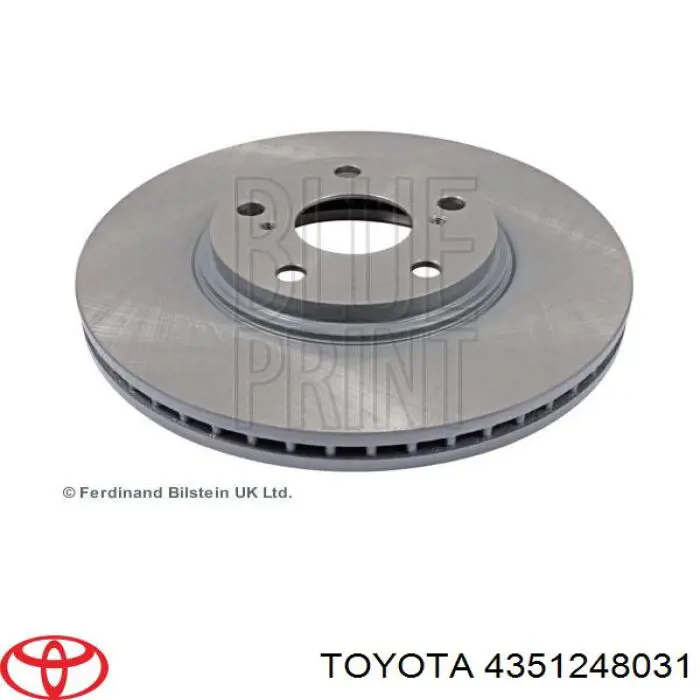 Диск переднього гальма Toyota 4351248031 ціна, від 44.65 USD