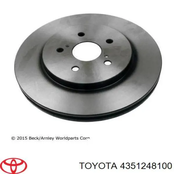Диск гальмівний передній Toyota 4351248100