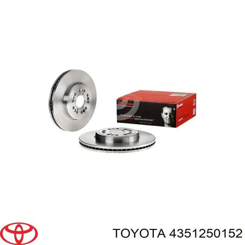 Диск гальмівний передній Toyota 4351250152