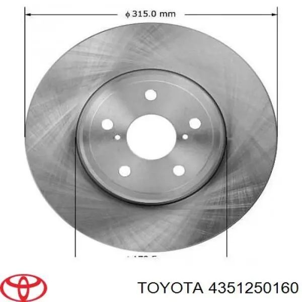 Купити 4351250160 Toyota Ротор гальмівний