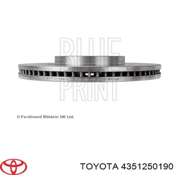 Гальмівні диски передні 4351250190 Toyota