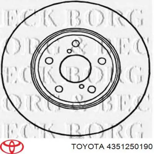 Купити 4351250190 Toyota Ротор гальмівний