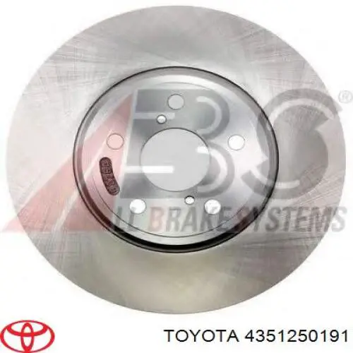 4351250191 Toyota диск гальмівний передній