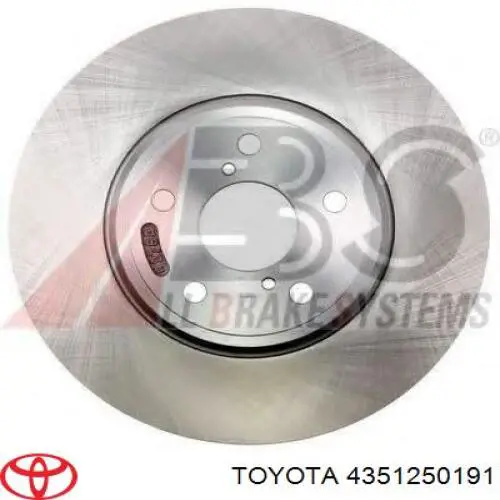 4351250191 Toyota Гальмо дискове переднє