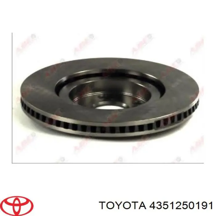 Диск переднього гальма Toyota 4351250191 ціна, від 76.62 USD