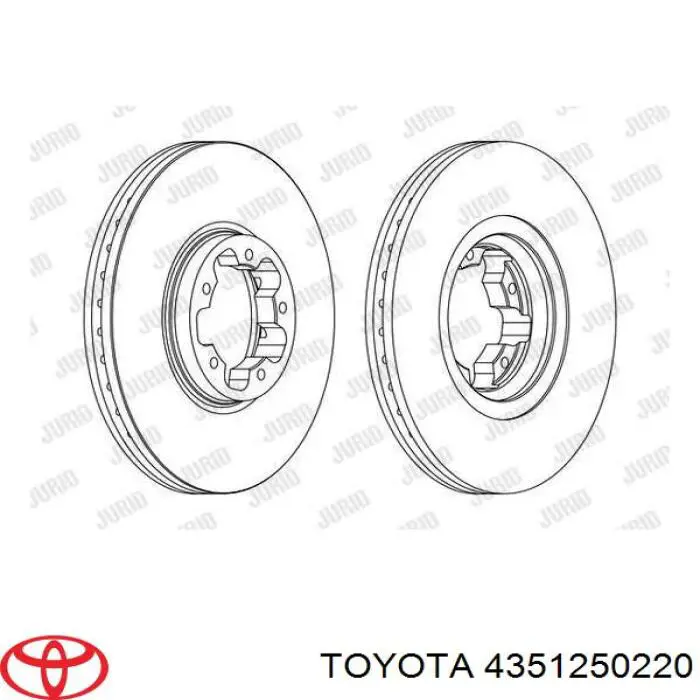 Гальмівні диски передні 4351250220 Toyota
