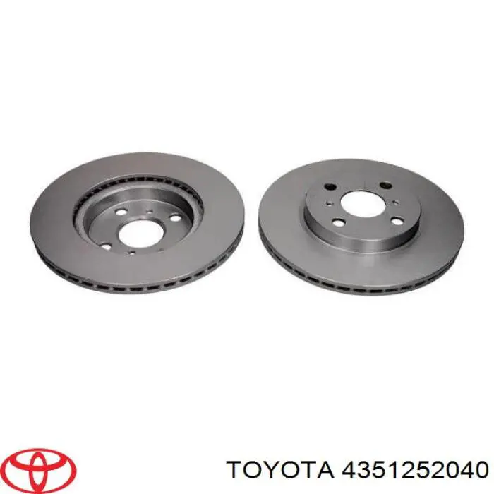Гальмівні диски передні 4351252040 Toyota