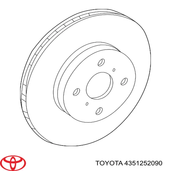 4351252090 Toyota диск гальмівний передній